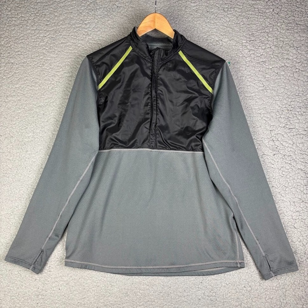 ASICS Grid Fleece Thermal 1/4 ZIP Men's M Jumper Run Running Jacket Stash Pocket